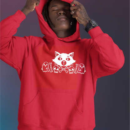 Skull Kitty Overhead Hoodie