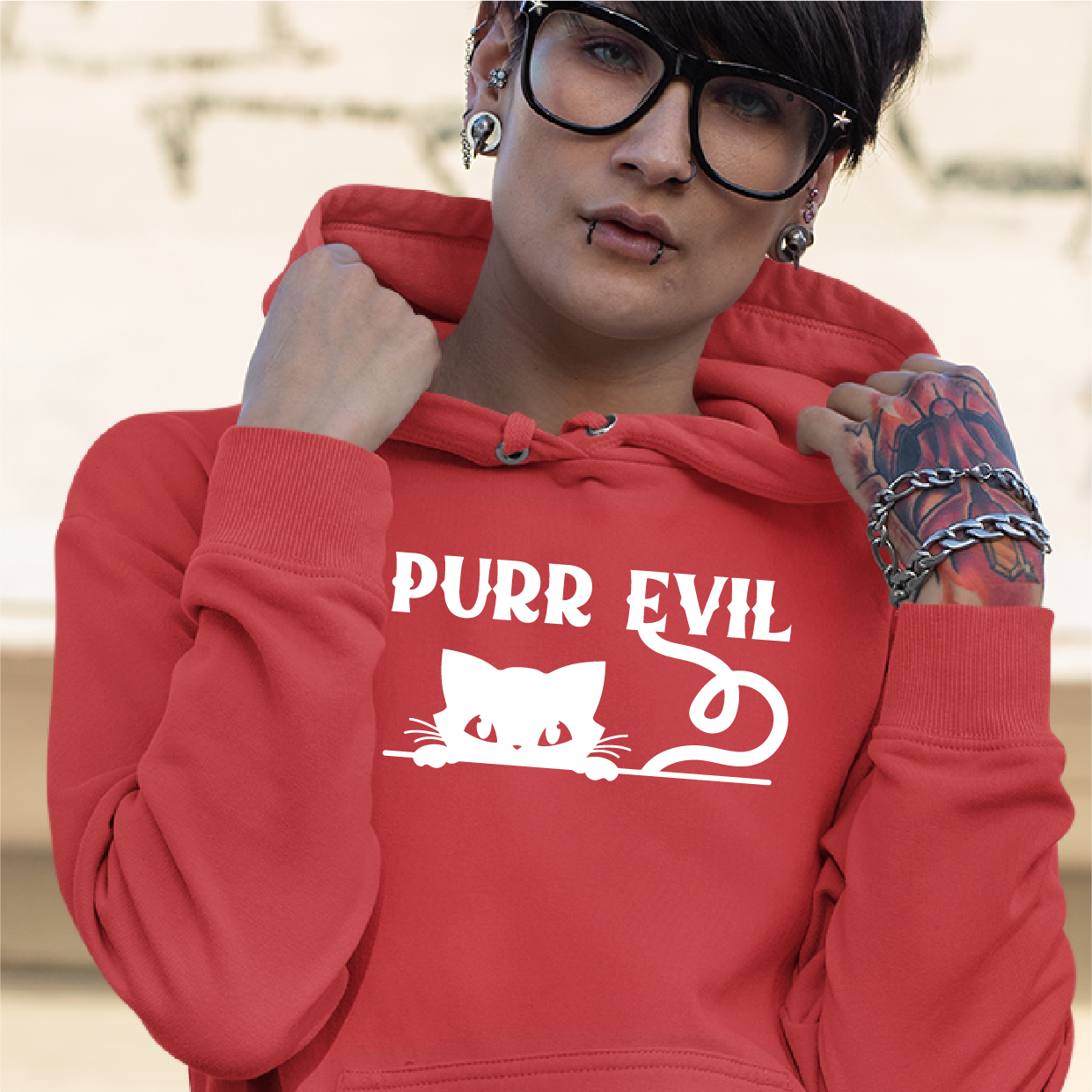 Purr Evil Overhead Hoodie