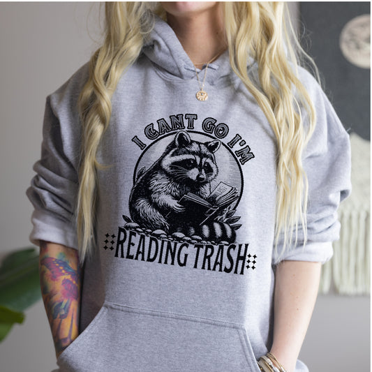 Reading Trash Overhead Hoodie