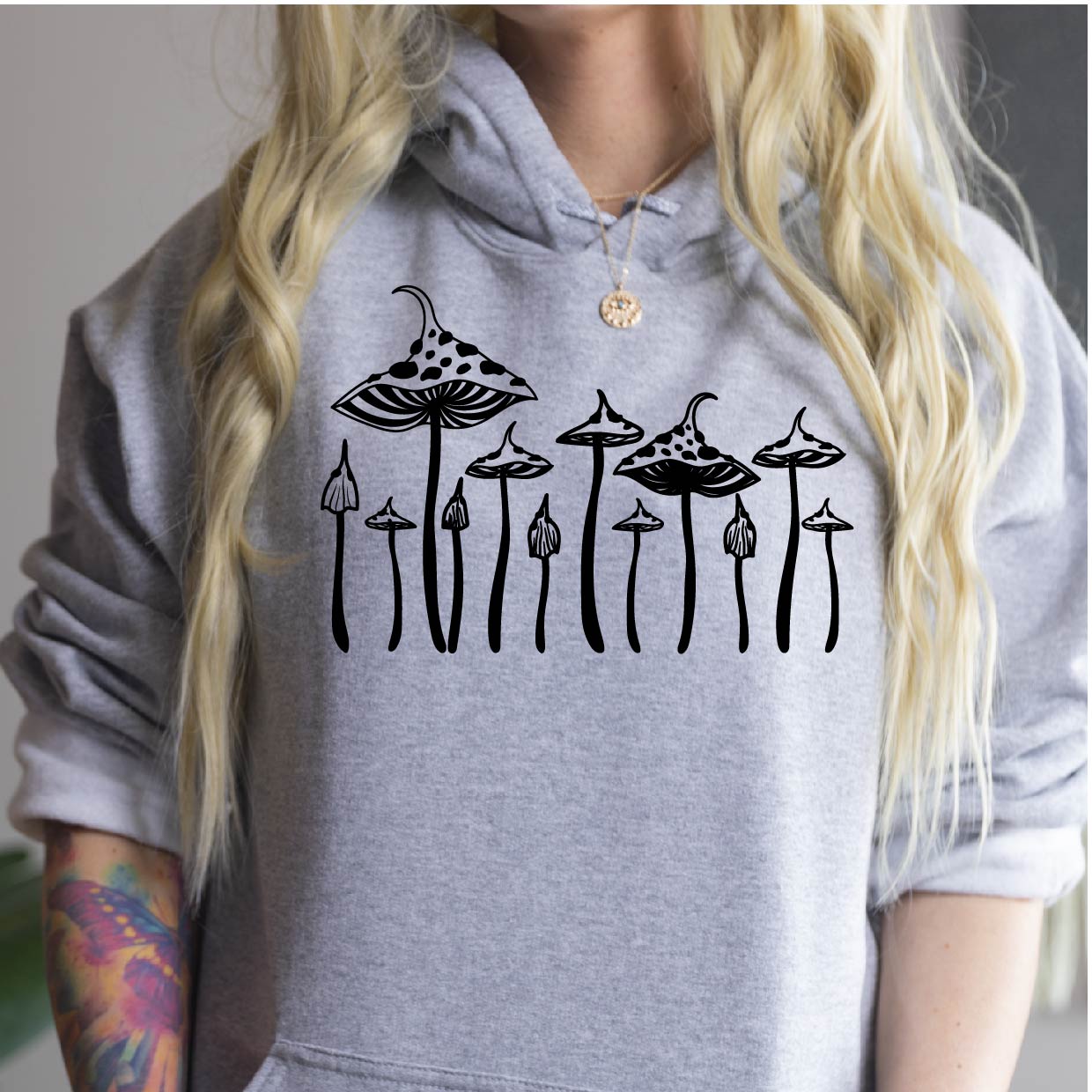 Mushroom Row Overhead Hoodie