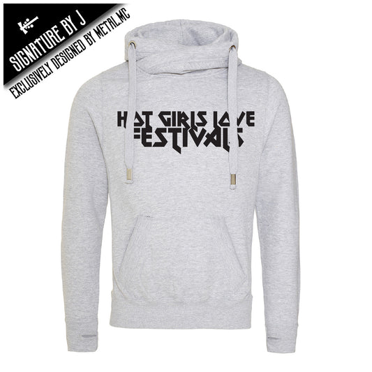 Hot Girls Love Festivals Cross Neck Hoodie