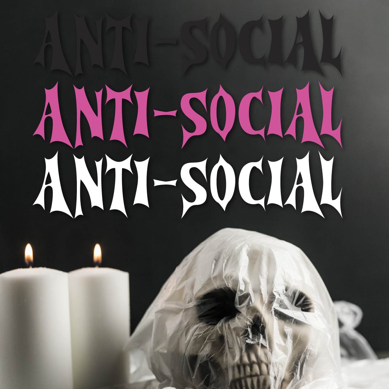 Anti-Social Text Decal