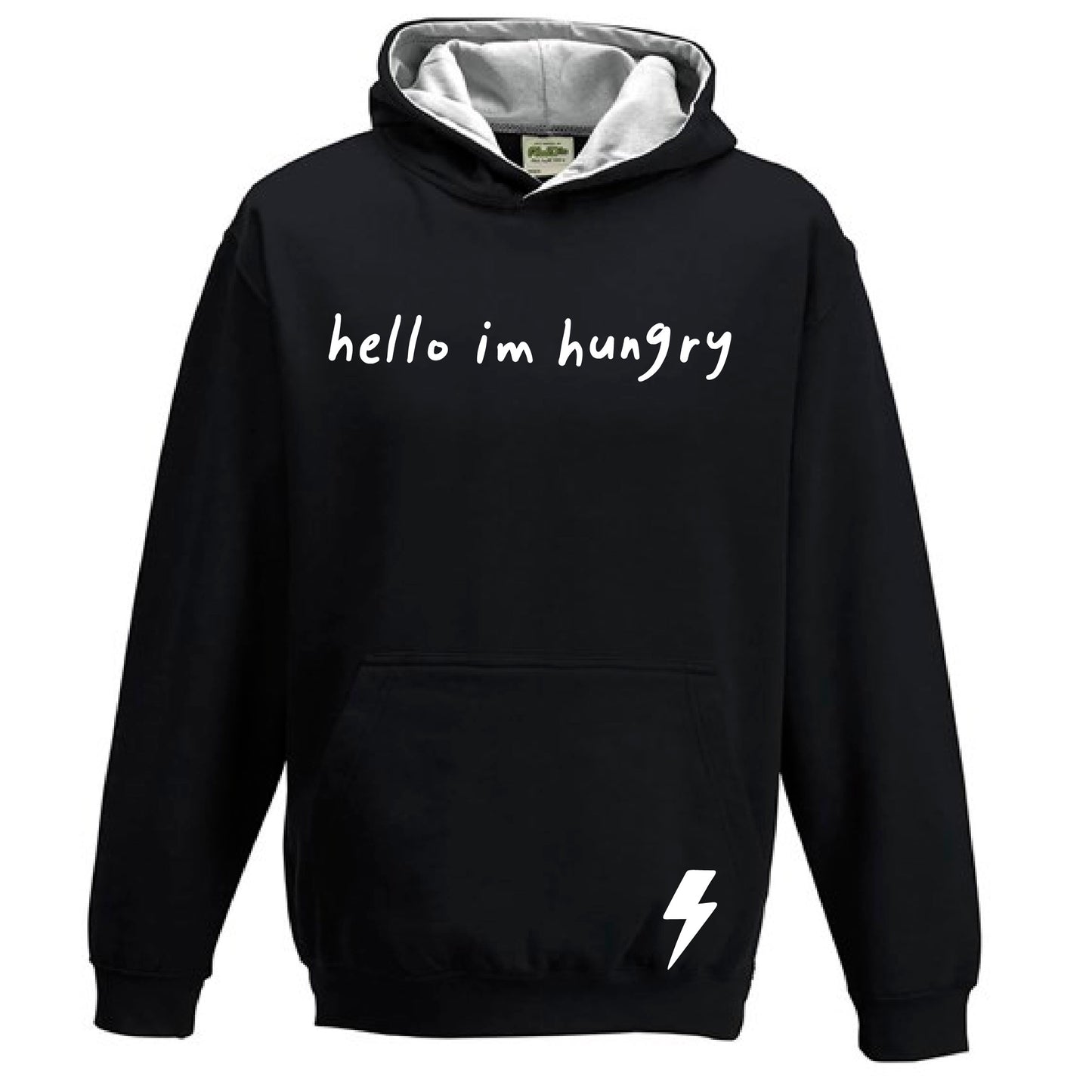 Kids Varsity hoodie - Hello I'm hungry