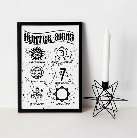 Hunters Signs (SPN) Archival Art Print