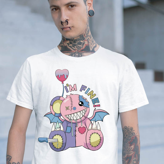 I'm Fine Bear Relaxed Fit Tee