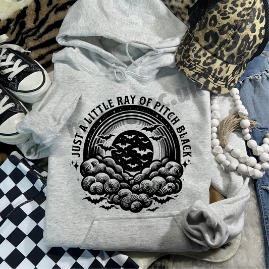 Little Ray Of Pitch Black Overhead Hoodie