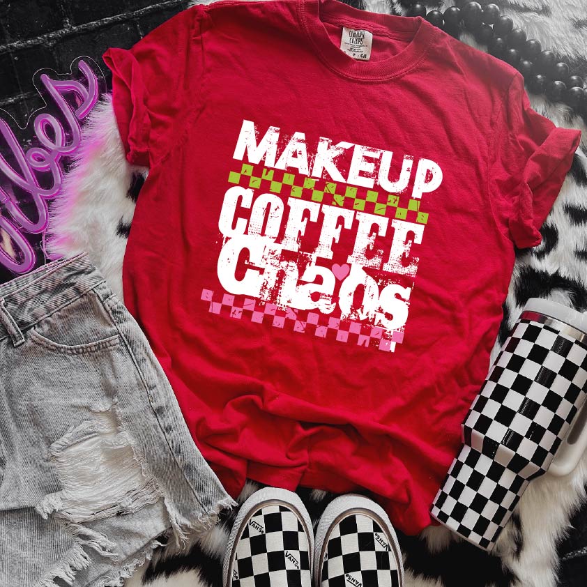Makeup-Coffee-Chaos Relaxed Fit Tee