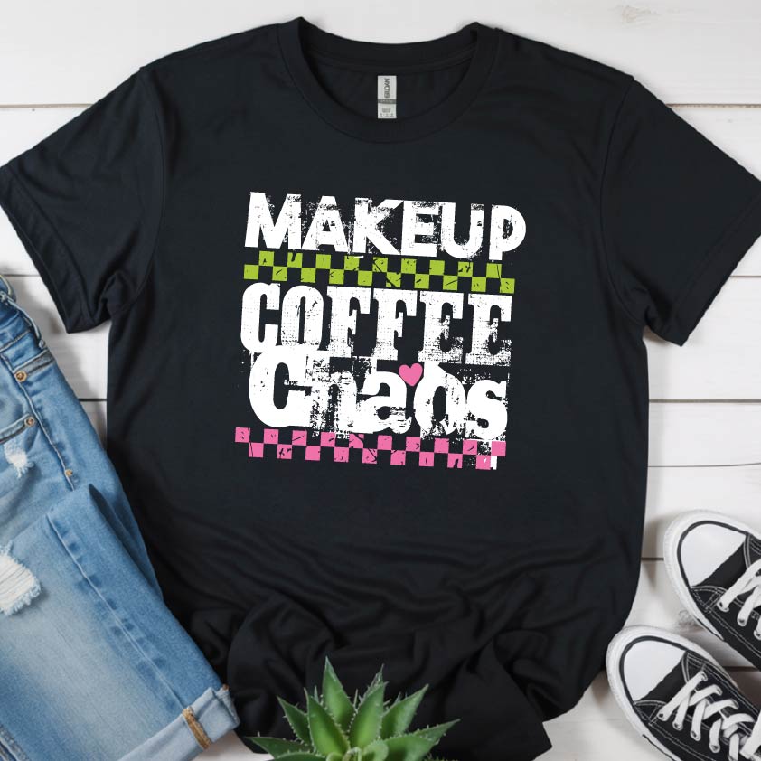Makeup-Coffee-Chaos Relaxed Fit Tee