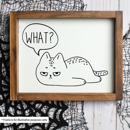 Miserable Kitty Archival Art Print