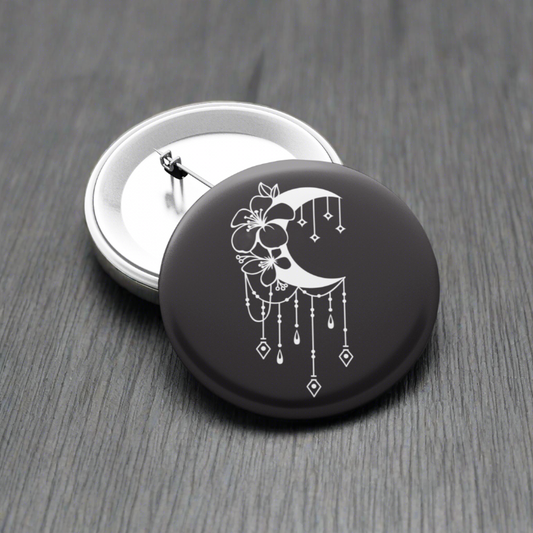 Celestial Flowers Black - Pin Badge