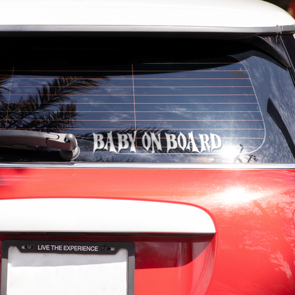 Baby On Board Text Decal