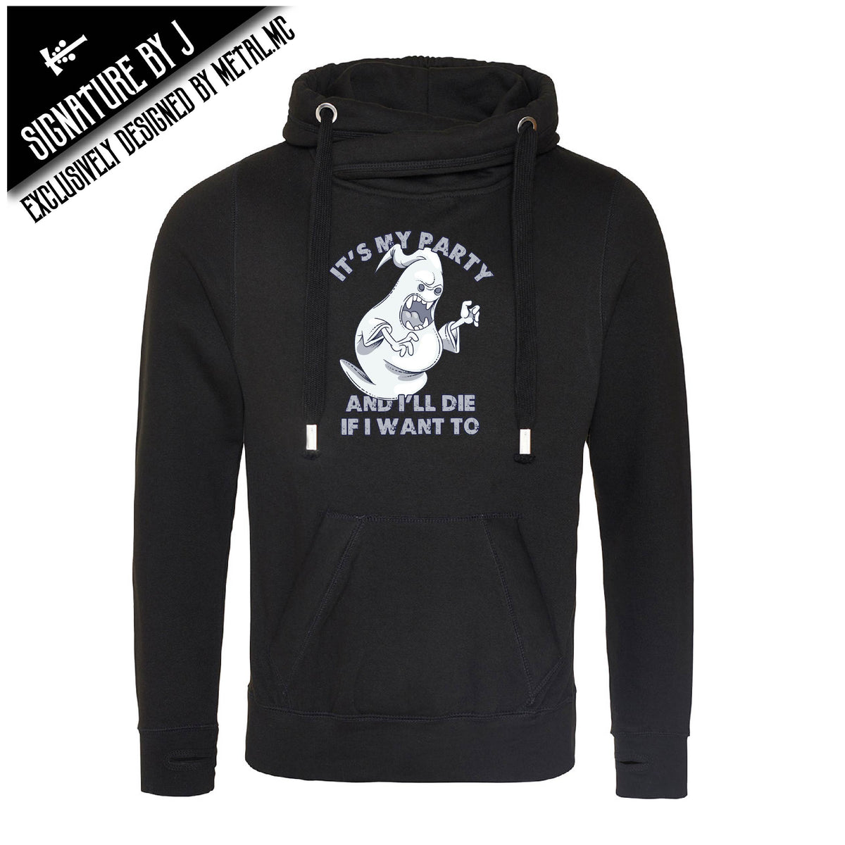 It's My Party Fitted Cross-Neck Hoodie