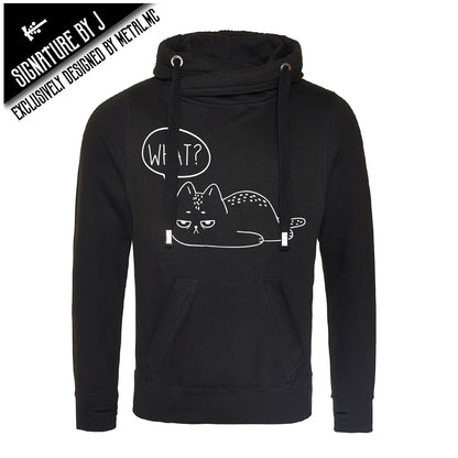 Miserable Kitty Cross Neck Hoodie