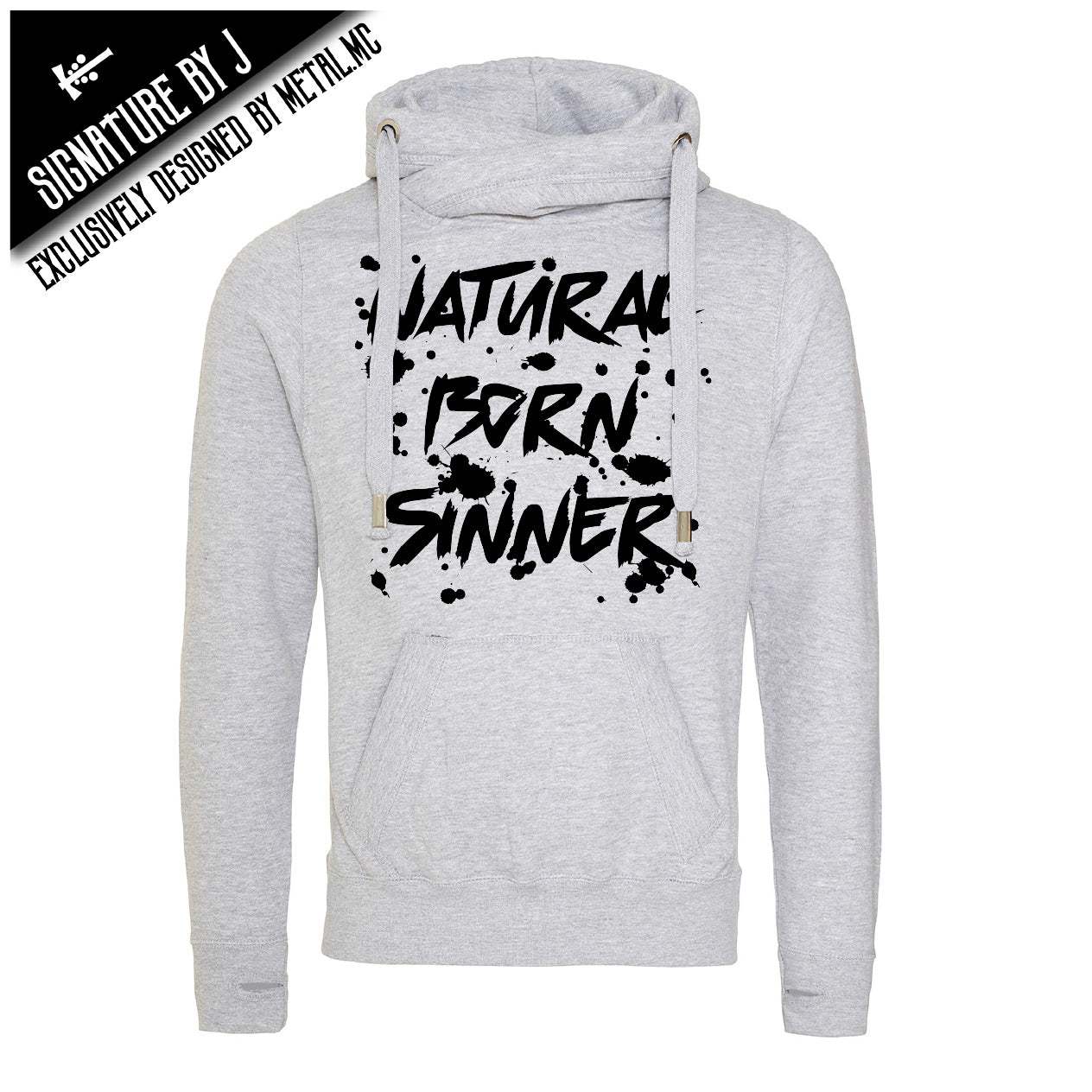 Natural Born Sinner Cross Neck Hoodie