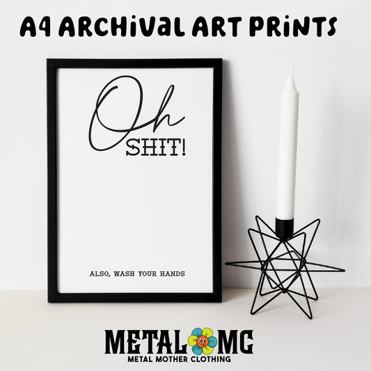Oh Sh!t Bathroom Archival Art Print