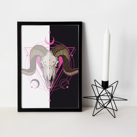 Archival Art Print - Pink Ram