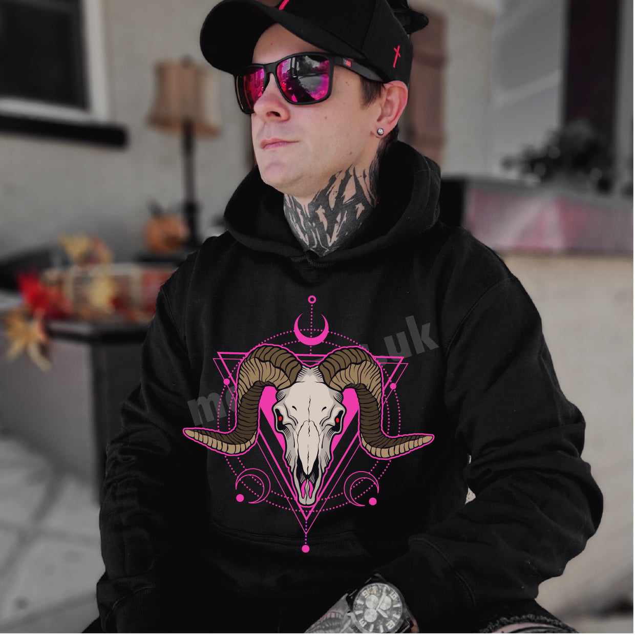 Pink Ram Overhead Hoodie