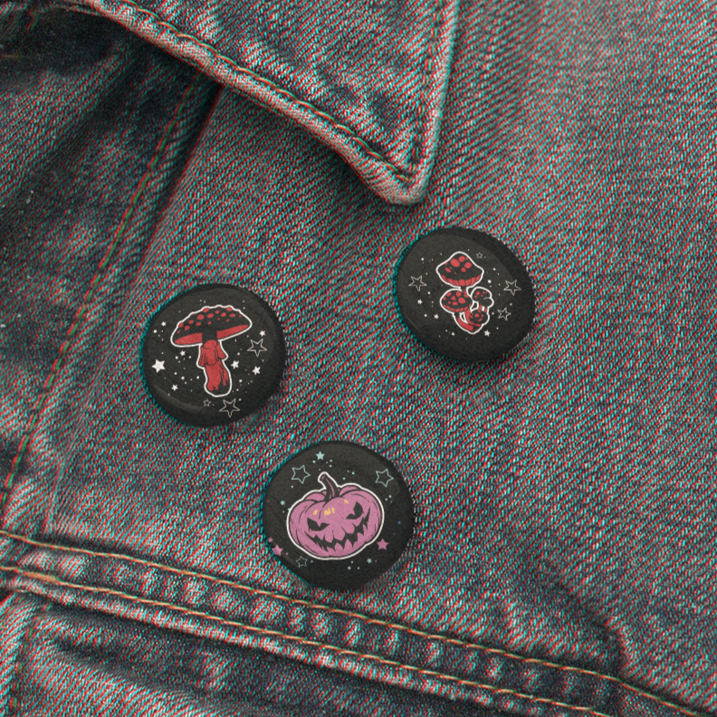 Spooky Stars Pin Badge Pack