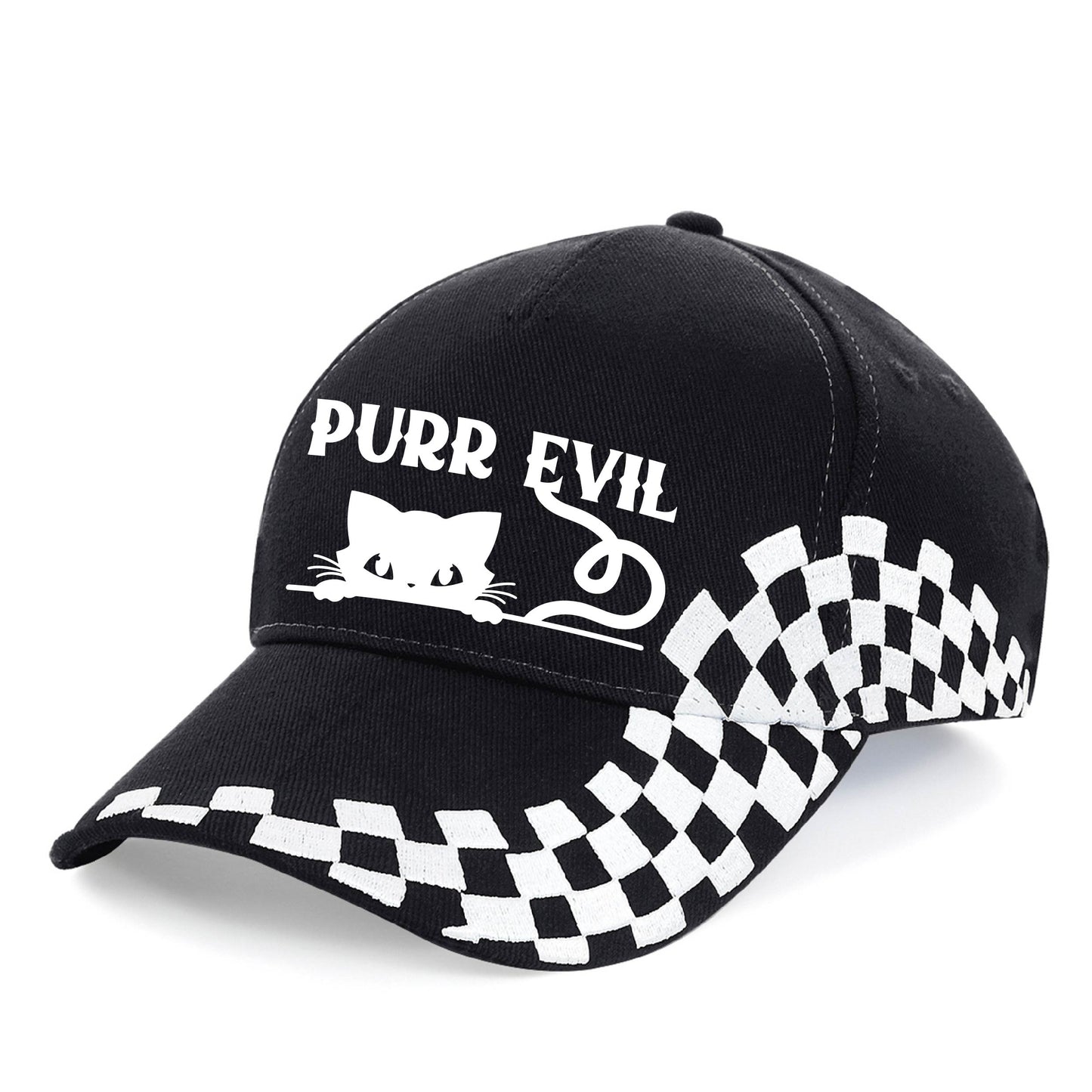 Checkerboard Baseball Cap - Purr Evil