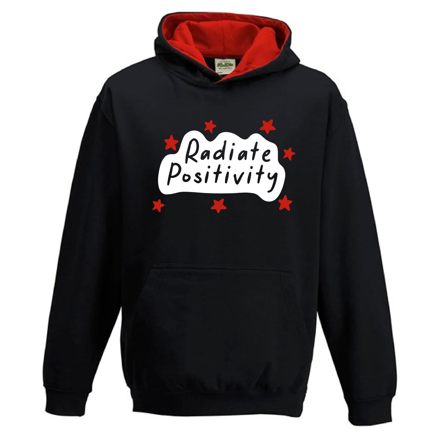 Kids Varsity hoodie -Radiate Positivity