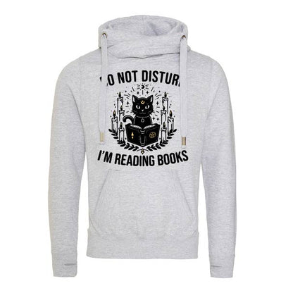 Reading Books Fitted Cross-Neck Hoodie