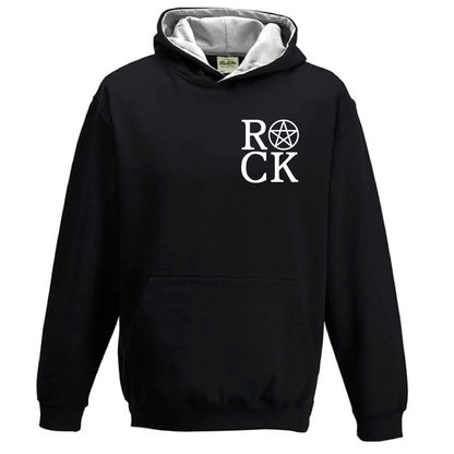 Kids Varsity Hoodie -Rock Pentagram