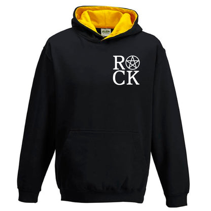 Kids Varsity Hoodie -Rock Pentagram