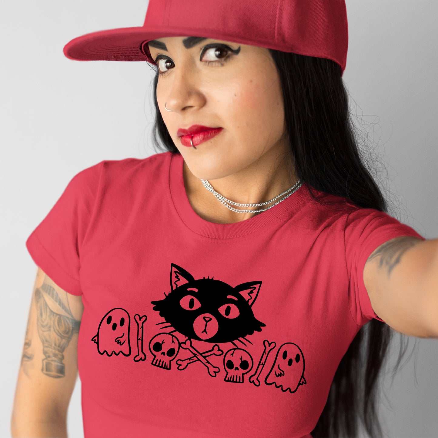 Skull Kitty  Relaxed Fit Tee