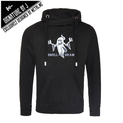 Smell-O-Gram Fitted Cross-Neck Hoodie