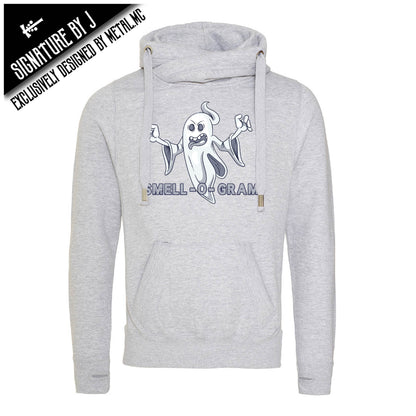Smell-O-Gram Fitted Cross-Neck Hoodie