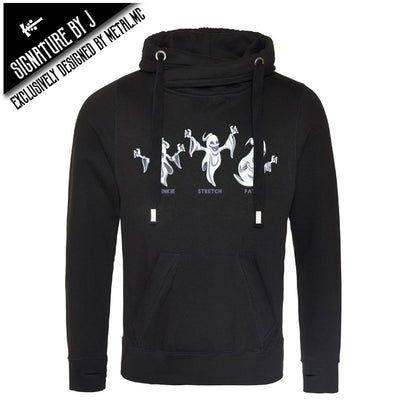 The Ghostly Trio Fitted Cross-Neck Hoodie