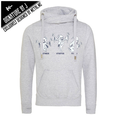 The Ghostly Trio Fitted Cross-Neck Hoodie