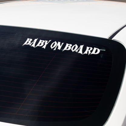 Baby On Board Text Decal