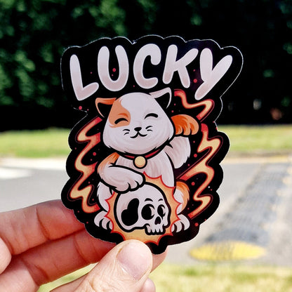 Lucky Cat Vinyl Sticker