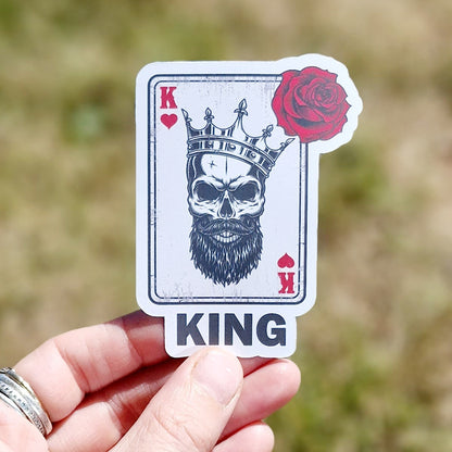 King Sugar Skull Vinyl Sticker