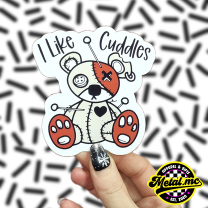 I Like Cuddles Vinyl Sticker