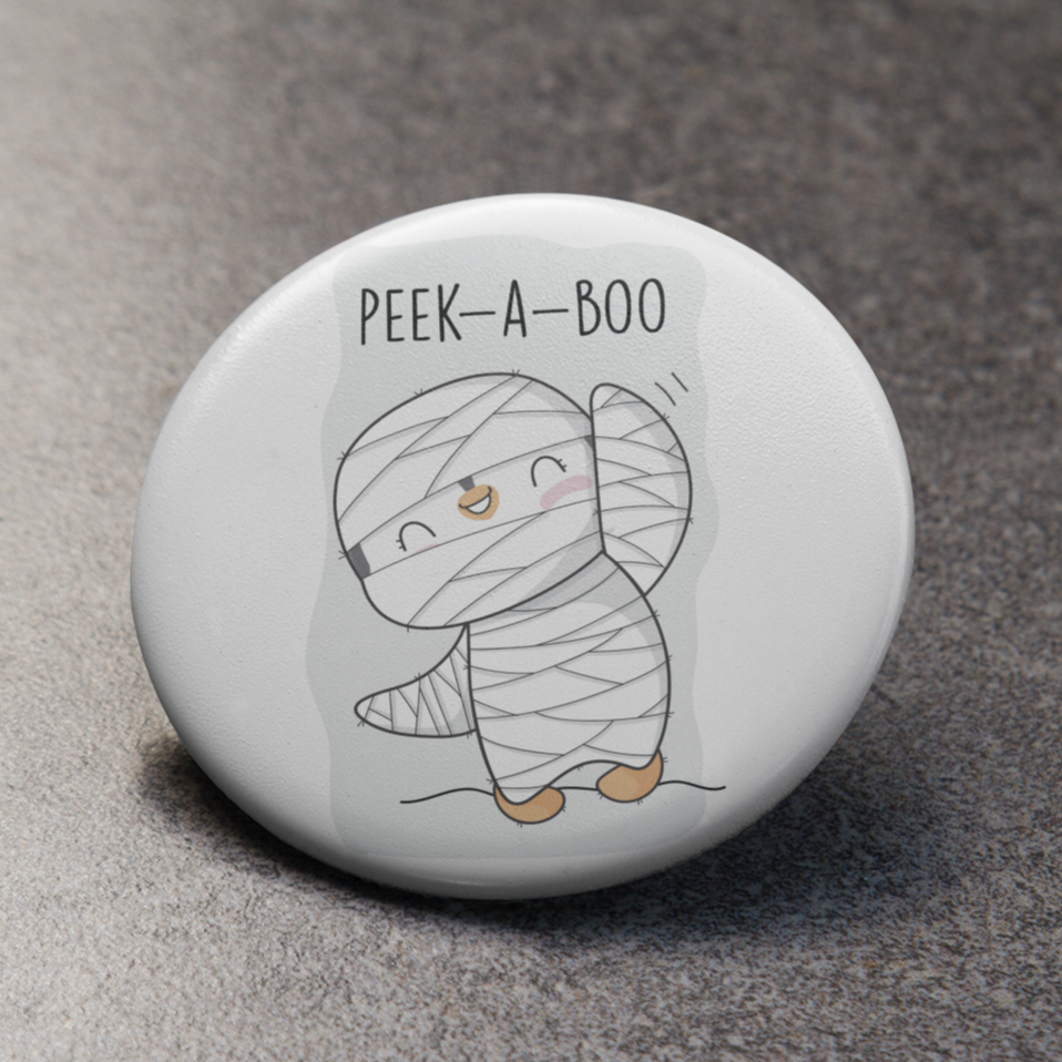 Peek-A-Boo Penguin - Pin Badge