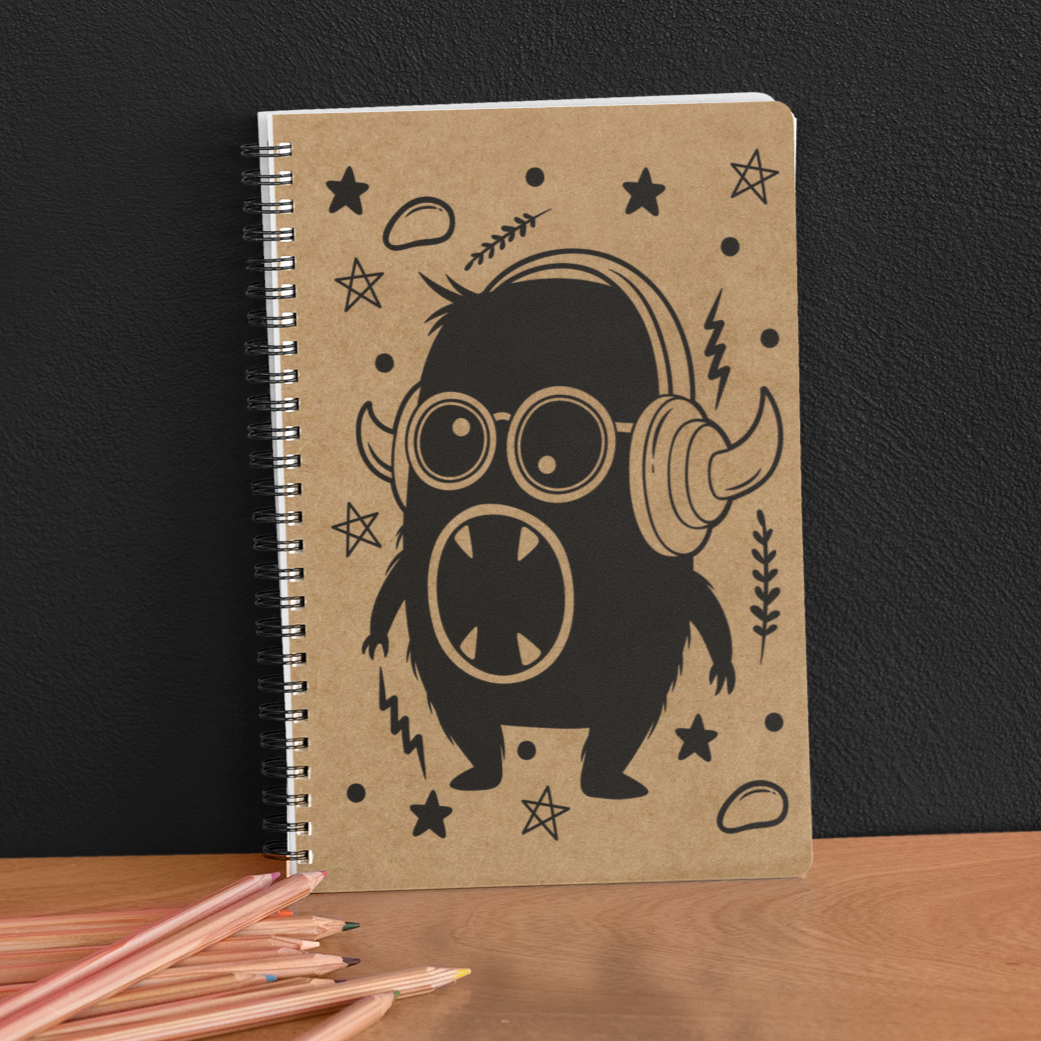 Music Monster Kraft Notebook